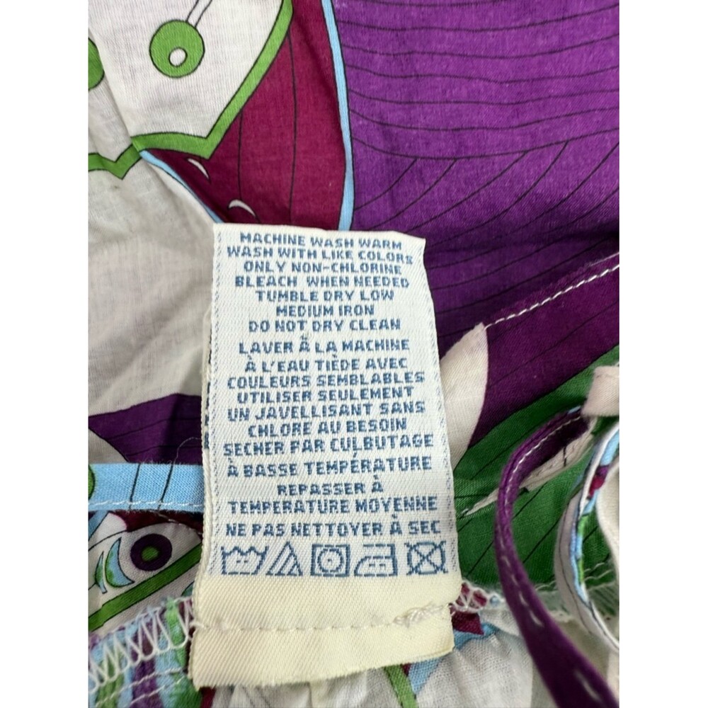 725 originals shirt, jewels Butterfly Print Puff Sleeve Top — Purple & Green - Picture 11 of 12
